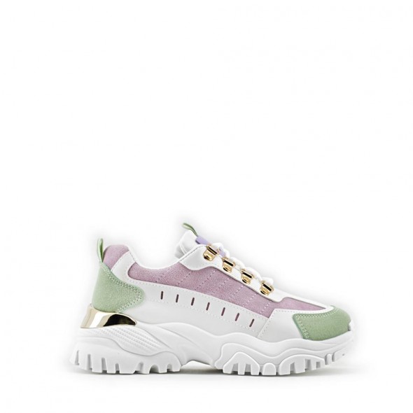 Zapatillas Deportivas Plataforma Cordón Combinado